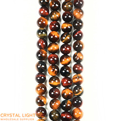 Mixed Tigers Eye 8mm Round Beads