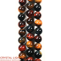 Mixed Tigers Eye 10mm Round Beads