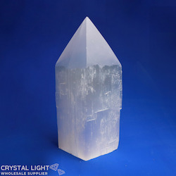 China, glassware and earthenware wholesaling: Selenite Semi-Polished Point