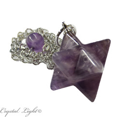 Chevron Amethyst Merkaba Pendulum