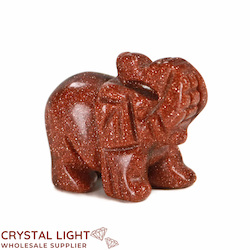 Goldstone Elephant Small