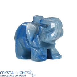 Blue Quartz Elephant - Small