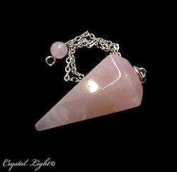 Rose Quartz Pendulum with Bead