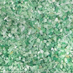 China, glassware and earthenware wholesaling: Green Aventurine Chips /250g