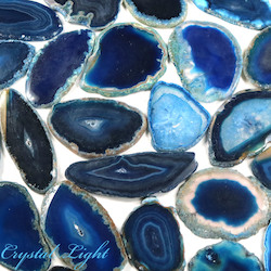 China, glassware and earthenware wholesaling: Blue Agate Slice Tiny