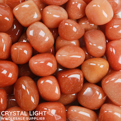 China, glassware and earthenware wholesaling: Orange Aventurine Tumble