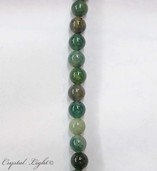 Moss Agate 6mm Round Bead