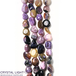 China, glassware and earthenware wholesaling: Charoite Tumble Bead