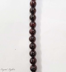 China, glassware and earthenware wholesaling: Garnet 10mm Round Bead