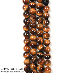 Tigers Eye 8mm Round Bead