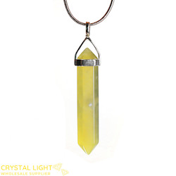 Lemon Serpentine DT Pendant Sterling Silver