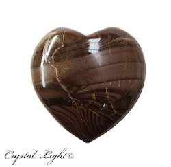 Zebra Pattern Agate Heart