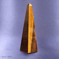 China, glassware and earthenware wholesaling: Tigers Eye Obelisk