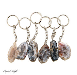 Agate Geode Keychain