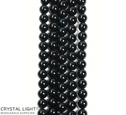 China, glassware and earthenware wholesaling: Black Obsidian 6mm Beads