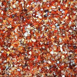 China, glassware and earthenware wholesaling: Carnelian Small Chips / 250g