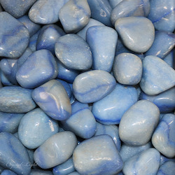 China, glassware and earthenware wholesaling: Blue Quartz Tumble 20-30mm