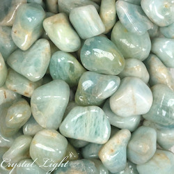 China, glassware and earthenware wholesaling: Aquamarine Tumble 20 - 40mm