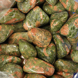 China, glassware and earthenware wholesaling: Unakite Tumble 40-50mm/250g