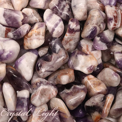 China, glassware and earthenware wholesaling: Chevron Amethyst Tumble 20-30mm