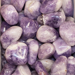 China, glassware and earthenware wholesaling: Chevron Amethyst Tumble 40-50mm/250g