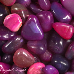 Pink Dyed Agate Tumble 20-30mm