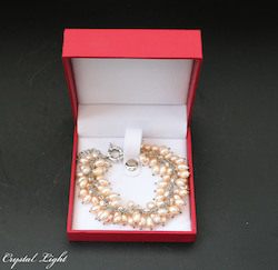 Freshwater Pearl Bracelet - Peach