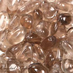 China, glassware and earthenware wholesaling: Smokey Quartz Brazil Tumble 30-40mm/250g