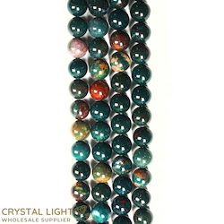 China, glassware and earthenware wholesaling: Bloodstone Beads 8mm