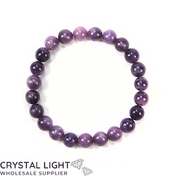 China, glassware and earthenware wholesaling: Lepidolite 8mm Bracelet