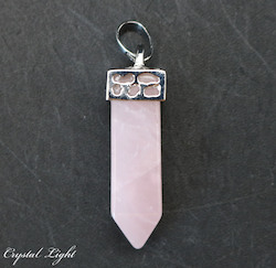 China, glassware and earthenware wholesaling: Rose Quartz Short Pendant