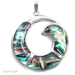 China, glassware and earthenware wholesaling: Paua Spiral Pendant