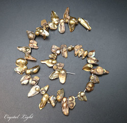 Brass Keshi Pearl Beads