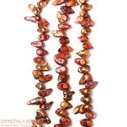 Red Gold Keshi Pearl Beads