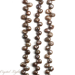 China, glassware and earthenware wholesaling: Pewter Keshi Pearl Beads