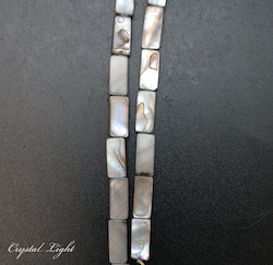 Iridescent Shell Rectangle Beads