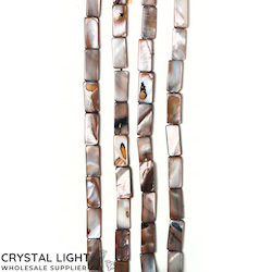 Iridescent Shell Rectangle Beads