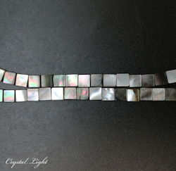 Iridescent Shell Square Beads