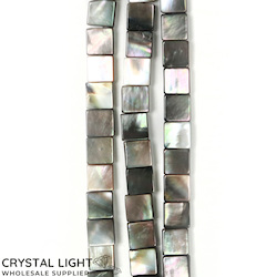 Iridescent Shell Square Beads