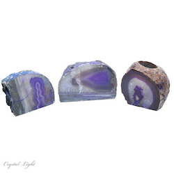 Purple Agate Geode Candle Holder