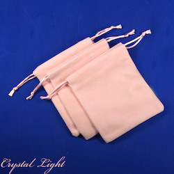 Pale Pink Pull-String Velvet Pouch