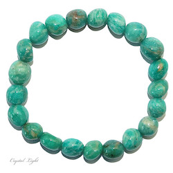 China, glassware and earthenware wholesaling: Green Amazonite Tumble Bracelet