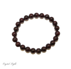 Garnet Round Bracelet 8mm