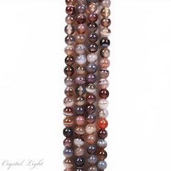 China, glassware and earthenware wholesaling: Botswana Agate 6mm Beads