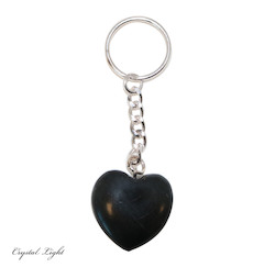 China, glassware and earthenware wholesaling: Shungite Heart Keyring