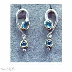 Blue Topaz Gold-S/S Stud Earrings