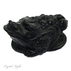 China, glassware and earthenware wholesaling: Rainbow Obsidian Money Frog #2