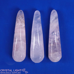 Rose Quartz Semi-Faceted Wand