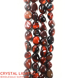 Red Tiger's Eye Tumble Beads