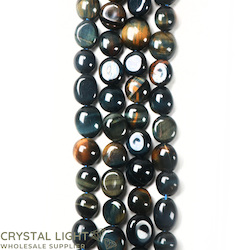 Blue Tiger's Eye Tumble Beads